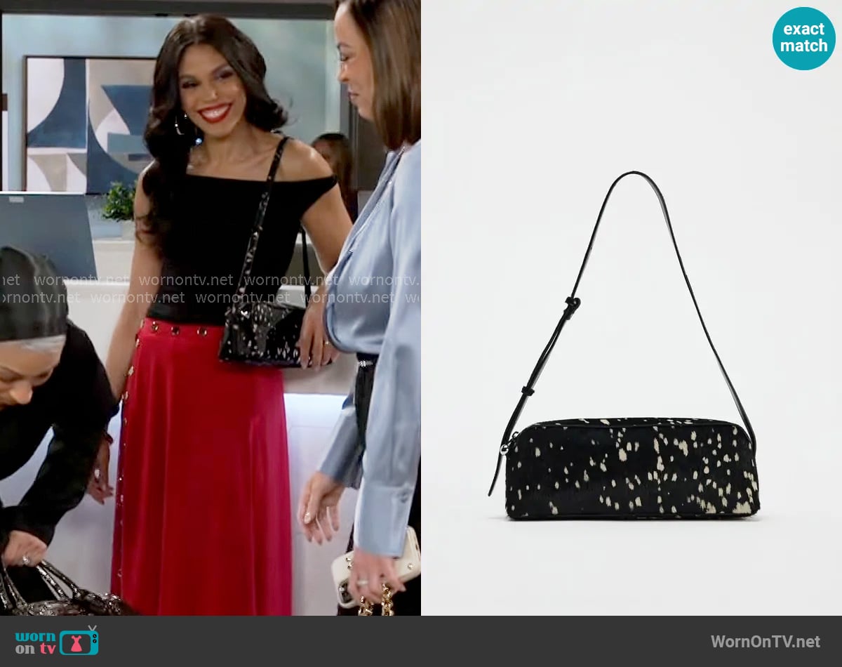 Zara Leather Shoulder Bag worn by Dani Dupree (Karla Mosley) on Beyond the Gates