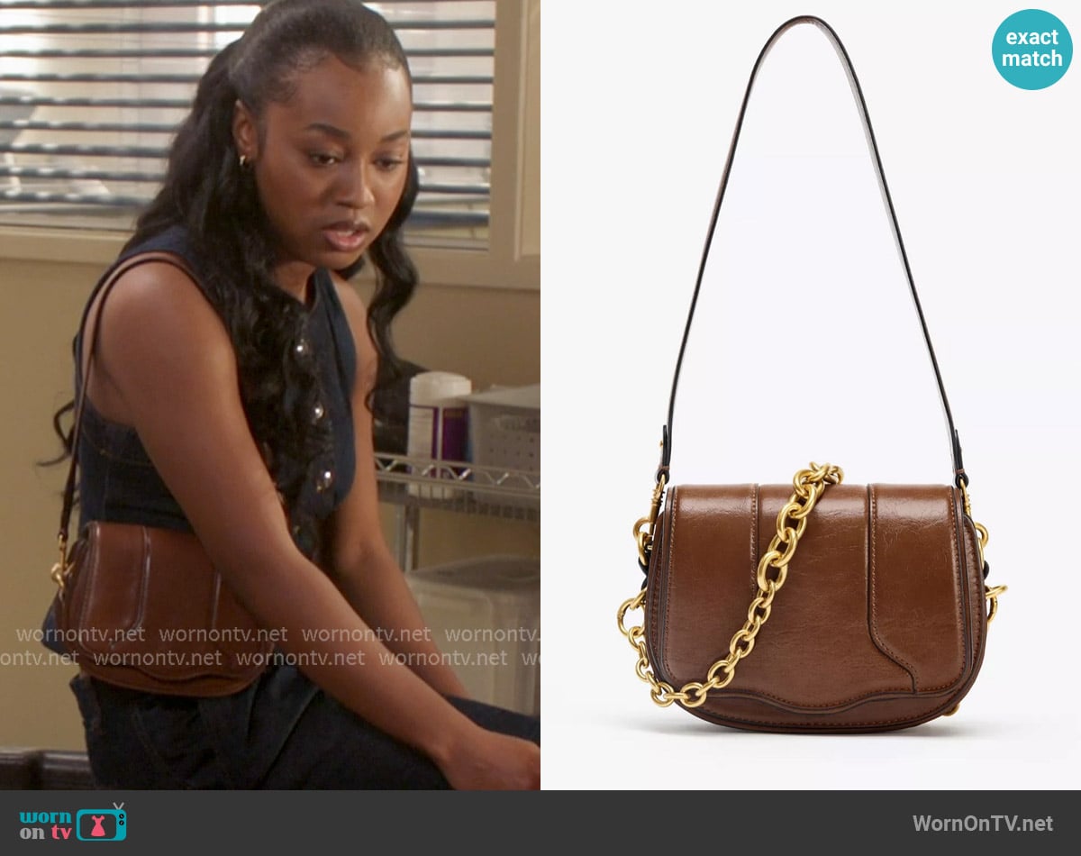 Zara Mini Chain Bag worn by Amina Simms (Alexis Chikaeze) on All American