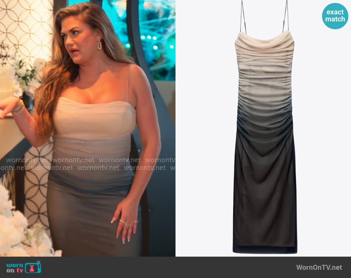 Zara Printed Tulle Dress worn by Brittany Cartwright on The Valley