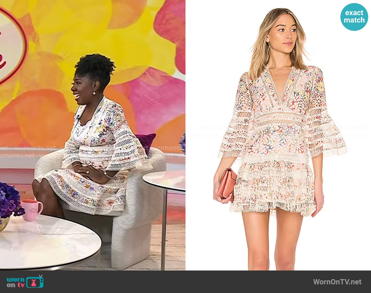 Zimmermann Lovelorn Floral Flutter Dress worn by Elaine Swann on Today