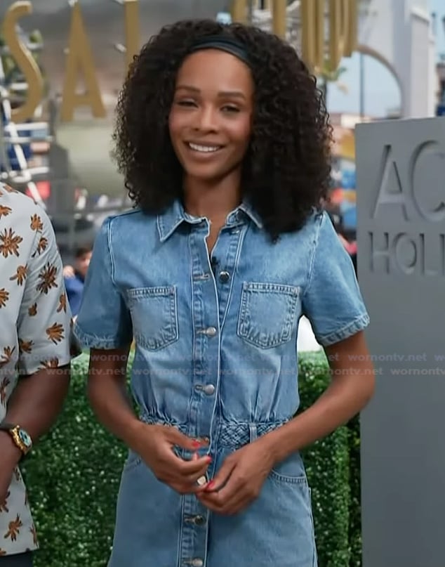 Zuri’s denim mini dress on Access Hollywood