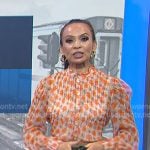 Adelle’s orange floral print blouse on Today Adelle’s orange floral print blouse on Today