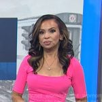 Adelle’s pink square-neck dress on Today