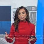 Adelle’s red mock neck mini dress on Today Adelle’s red mock neck mini dress on Today