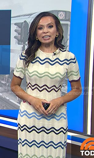Adelle’s wavy stripe crochet dress on Today Adelle’s wavy stripe crochet dress on Today