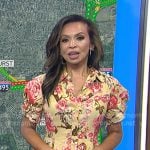 Adelle’s yellow floral mini shirtdress on Today