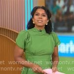 Adriana Diaz’s green midi dress on CBS Mornings