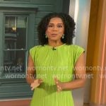 Adriana Diaz's long green dress on CBS Mornings