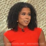 Adriana Diaz’s red mock-neck dress on CBS Mornings Adriana Diaz’s red mock-neck dress on CBS Mornings
