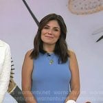 Adrianna’s blue sleeveless midi dress on Today Adrianna’s blue sleeveless midi dress on Today