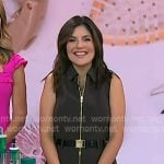 Adrianna’s dark brown belted dress on Today