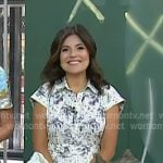 Adrianna’s white floral short sleeve shirtdress on Today