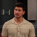 Alex’s beige knit short sleeve shirt on Days of our Lives Alex’s beige knit short sleeve shirt on Days of our Lives