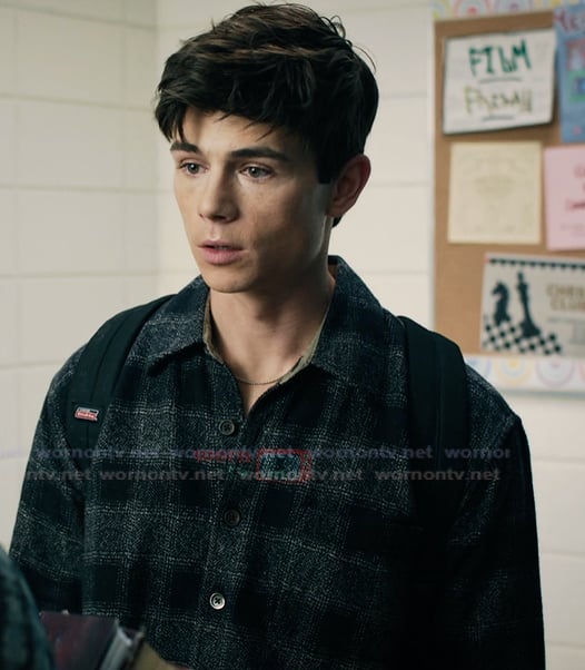 Alex’s black plaid shirt on My Life with the Walter Boys Alex’s black plaid shirt on My Life with the Walter Boys