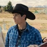 Alex’s blue plaid western shirt on My Life with the Walter Boys Alex’s blue plaid western shirt on My Life with the Walter Boys