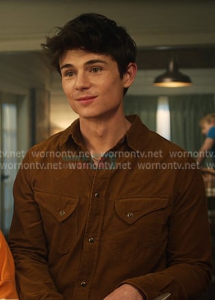 Alex’s brown western shirt on My Life with the Walter Boys
