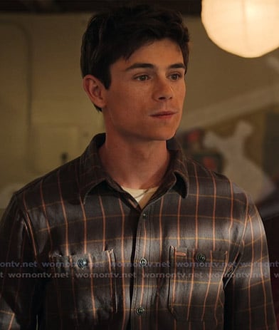 Alex’s check print shirt on My Life with the Walter Boys Alex’s check print shirt on My Life with the Walter Boys