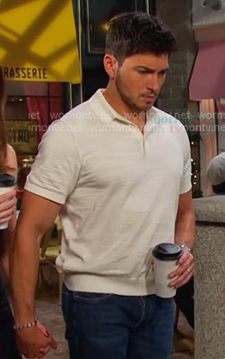 Alex's white polo on Days of our Lives