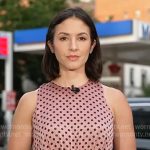 Ali Bauman’s pink polka dot dress on CBS Evening News Ali Bauman’s pink polka dot dress on CBS Evening News