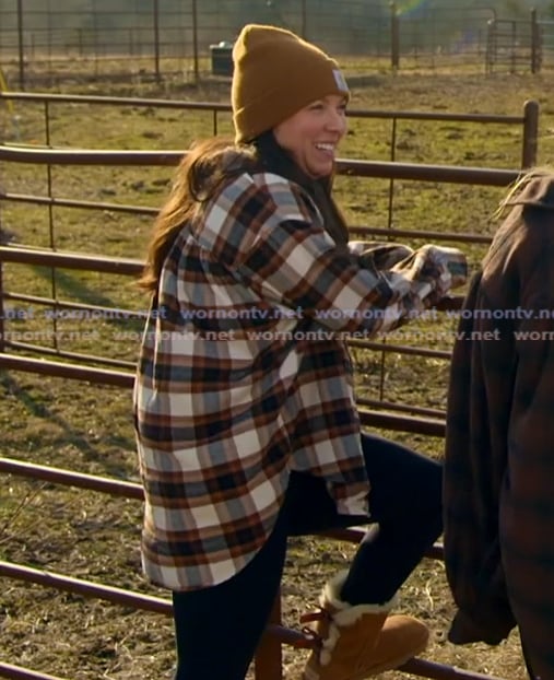 Alli's plaid shirt on The McBee Dynasty Real American Cowboys