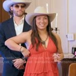 Alli’s red tiered mini dress on The McBee Dynasty Real American Cowboys Alli’s red tiered mini dress on The McBee Dynasty Real American Cowboys