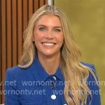 Amanda Kloots’ blue jacket and shorts set on CBS Mornings
