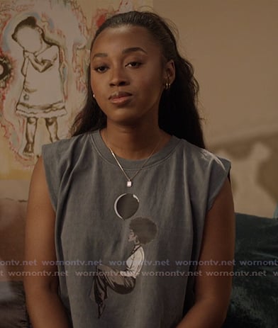 Amina’s graphic tank on All American Amina’s graphic tank on All American