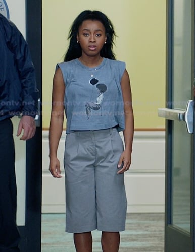 Amina's graphic tank on All American