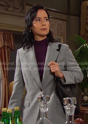 Amy's grey blazer on Days of our Lives