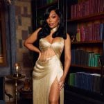 Angela’s gold reunion dress on The Real Housewives of Atlanta Angela’s gold reunion dress on The Real Housewives of Atlanta