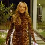 Angela’s leopard print mesh dress on The Real Housewives of Atlanta
