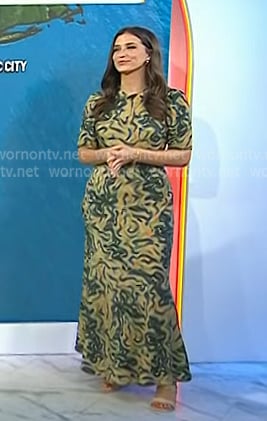 Angie Lassman’s abstract print maxi dress on Today