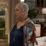 Anita’s colorful printed long shirt on Beyond the Gates Anita’s colorful printed long shirt on Beyond the Gates