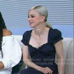 Anna Faris’s navy polka dot maxi dress on Today