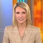 Anna Schecter's beige blazer with silver buttons on CBS Mornings Anna Schecter's beige blazer with silver buttons on CBS Mornings