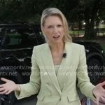Anna Schecter’s light green suit on CBS Mornings