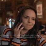 Annabelle’s blue stripe long sleeve polo on Paris is Always a Good Idea
