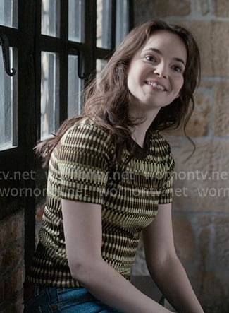 Annabelle’s green check tee on Paris is Always a Good Idea Annabelle’s green check tee on Paris is Always a Good Idea