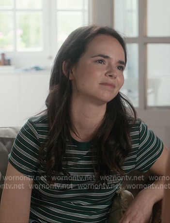Annabelle’s green striped tee on Paris is Always a Good Idea