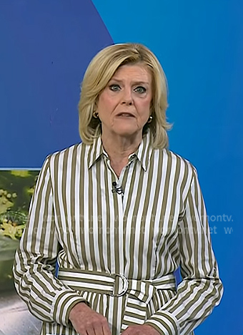 Anne's stripe belted shirtdress on Today