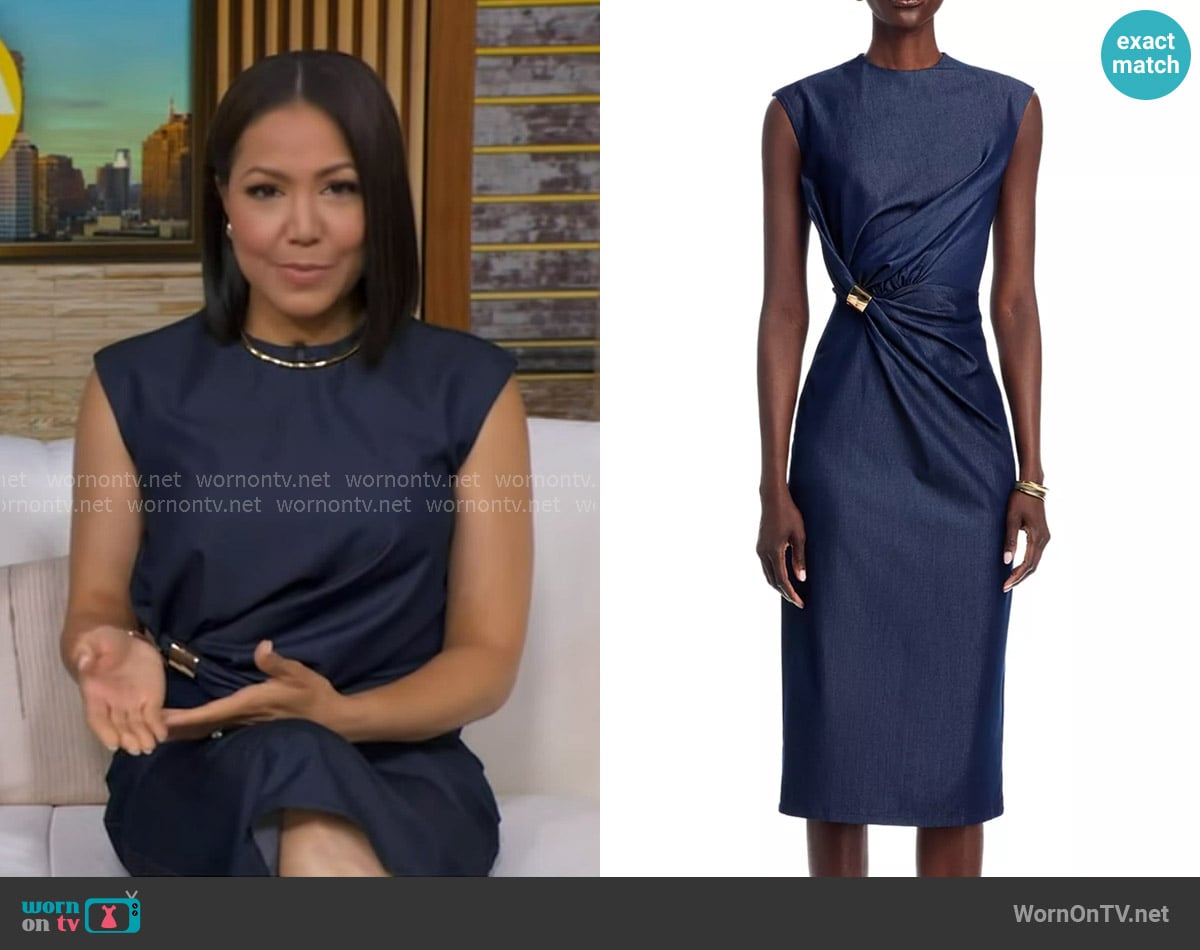 Area Stars Charmi Dress in Dark Blue worn by Stephanie Ramos on Good Morning America Area Stars Charmi Dress in Dark Blue worn by Stephanie Ramos on Good Morning America