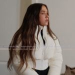 Ariana’s white padded jacket on Next Gen NYC Ariana’s white padded jacket on Next Gen NYC
