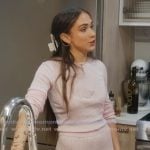 Arianna’s pink pointelle knit sweat set on Next Gen NYC Arianna’s pink pointelle knit sweat set on Next Gen NYC