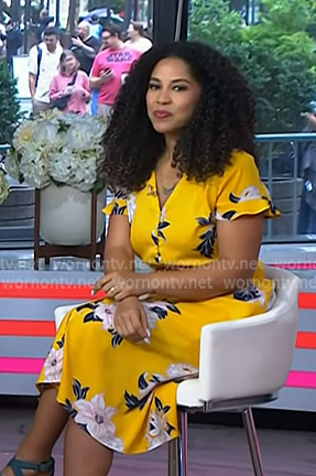 Arianna's yellow floral dress on Today
