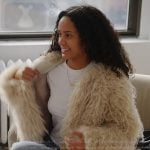 Ava’s white shaggy jacket on Next Gen NYC Ava’s white shaggy jacket on Next Gen NYC