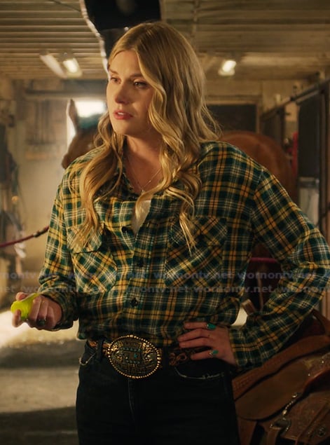 Blake’s check print shirt on My Life with the Walter Boys Blake’s check print shirt on My Life with the Walter Boys