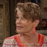 Bonnie’s geometric knit cardigan on Days of our Lives