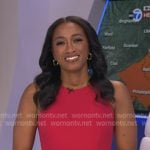 Brittany’s red asymmetric button dress on Good Morning America Brittany’s red asymmetric button dress on Good Morning America