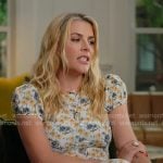 Busy Philipps’s floral print puff sleeve dress on Good Morning America