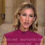 Caitlin Huey Burns’ magenta belted dress on CBS Mornings Caitlin Huey Burns’ magenta belted dress on CBS Mornings